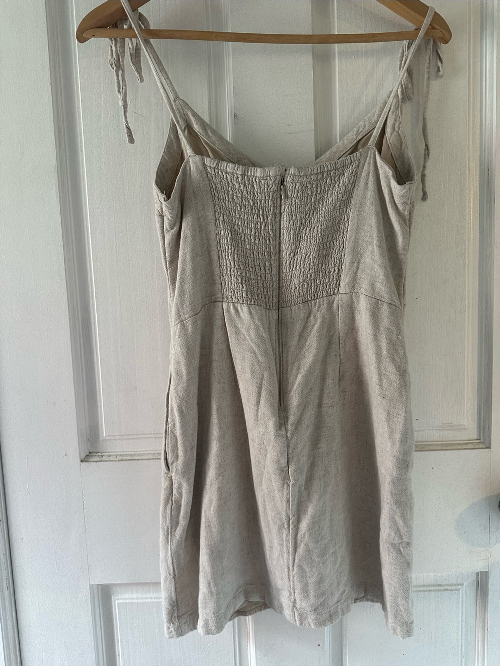 Abercrombie & Fitch Linen Tie-Strap Mini Dress - Picture 4 of 7